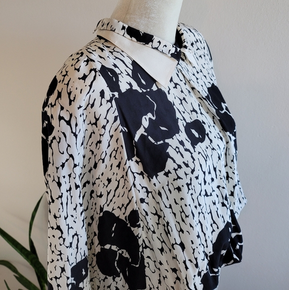 VTG 80s Louis Féraud Silk Blouson Dress - Picture 5 of 16